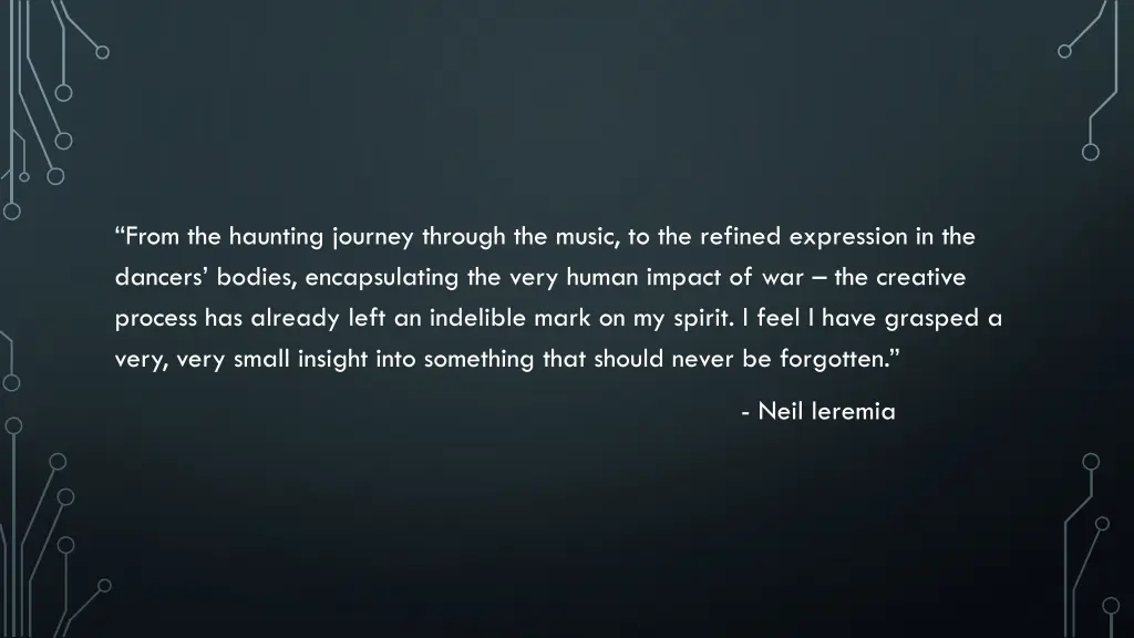 from the haunting journey through the music