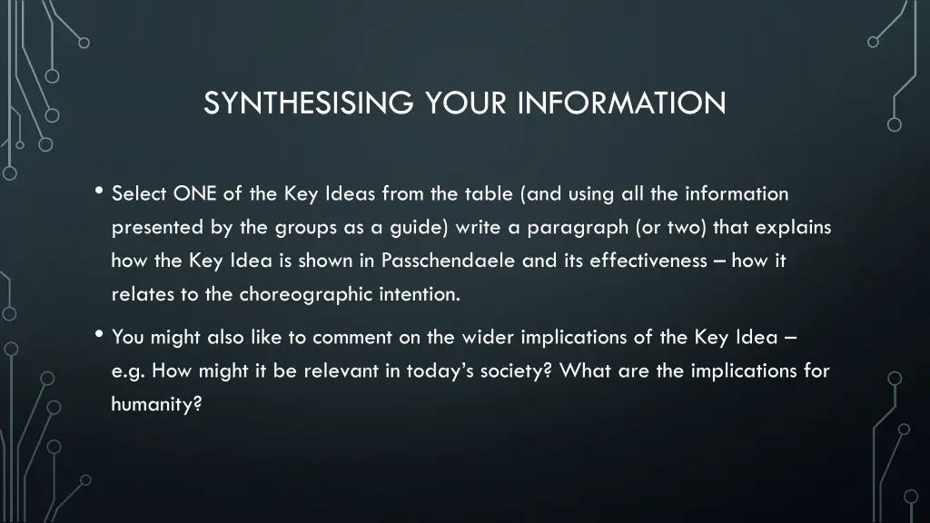 synthesising your information