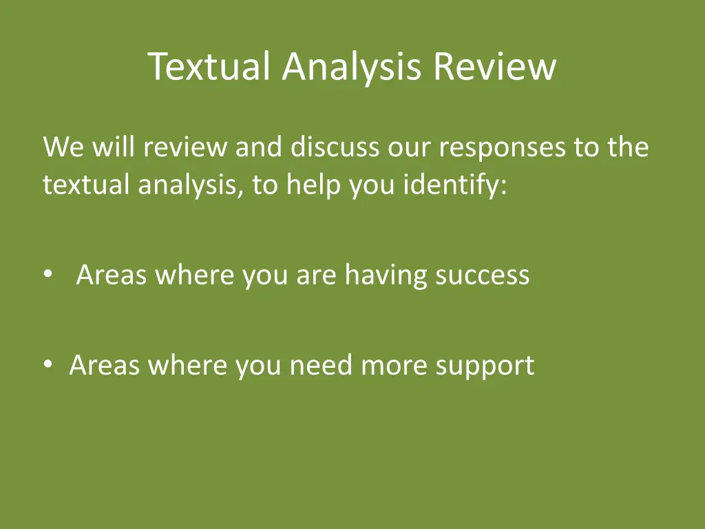 textual analysis review