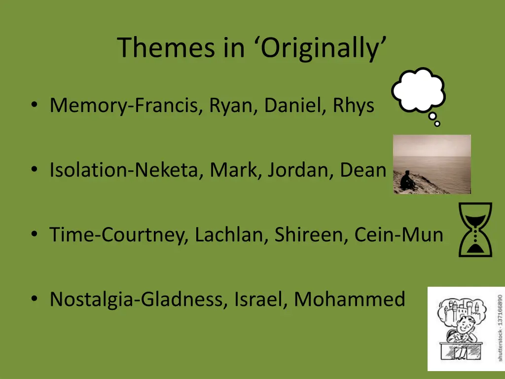 themes in originally