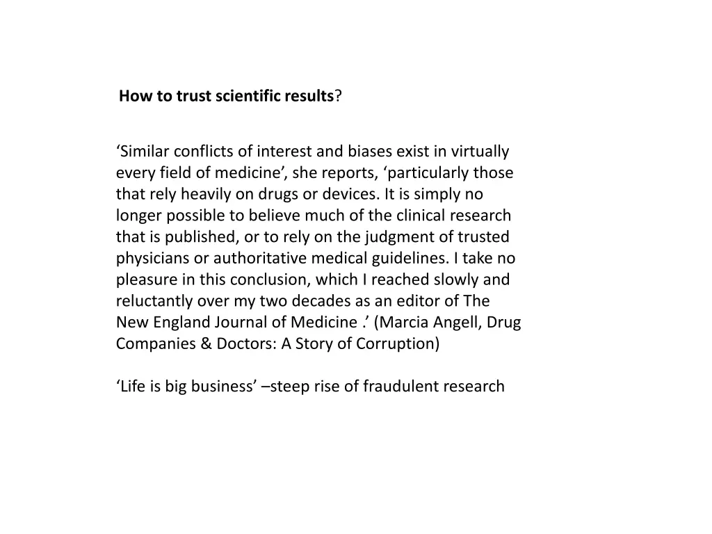 how to trust scientific results