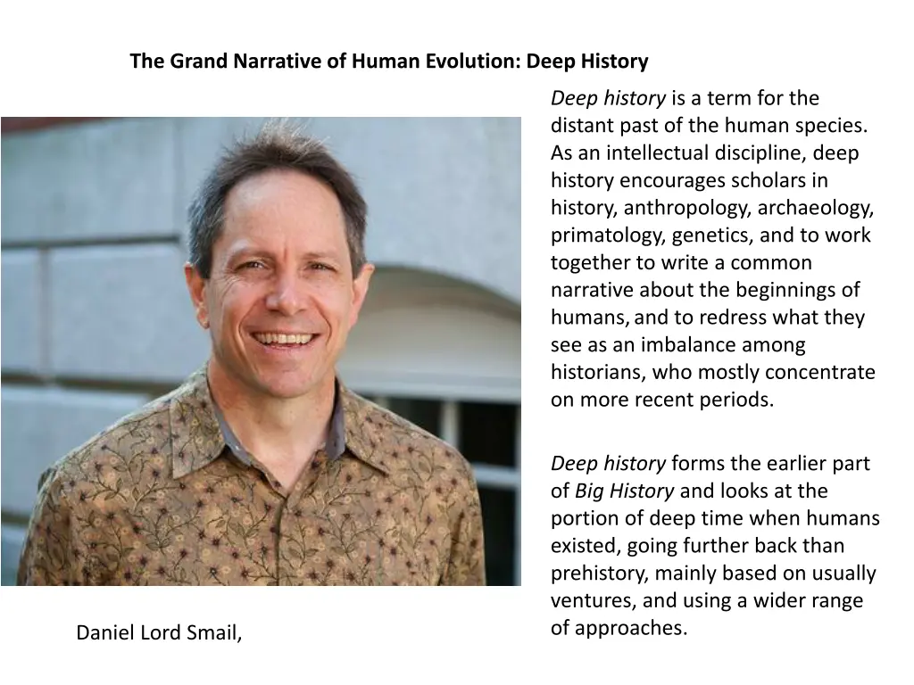 the grand narrative of human evolution deep