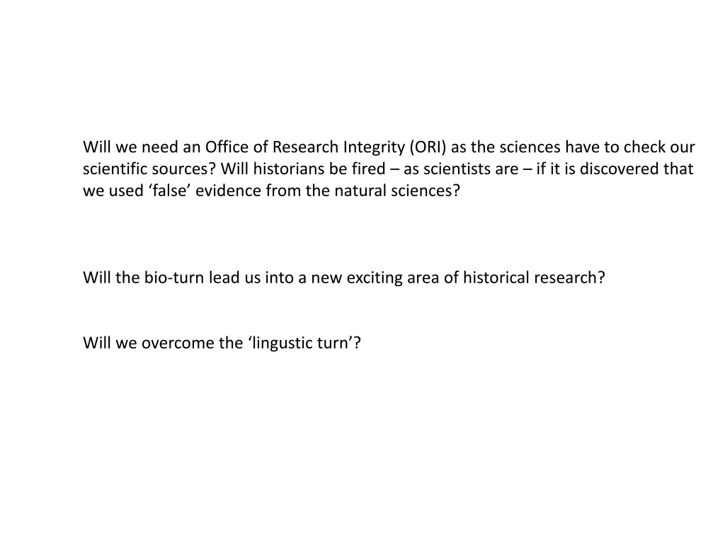 will we need an office of research integrity