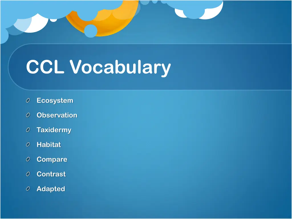 ccl vocabulary