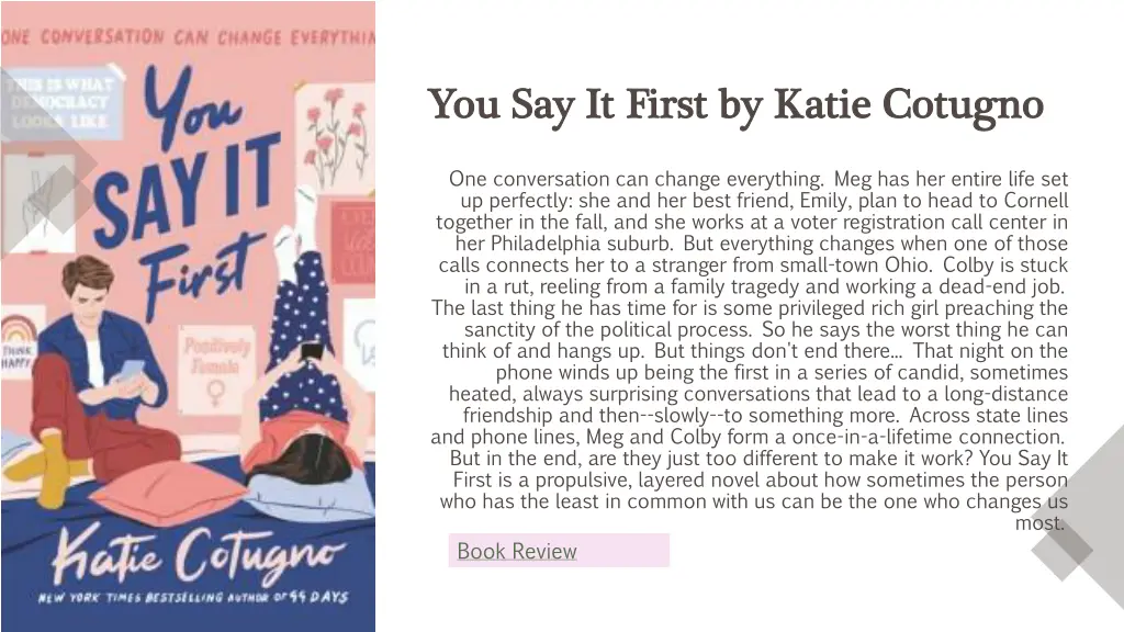 you say it first by you say it first by katie