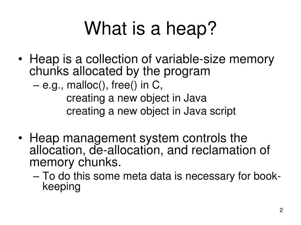 what is a heap