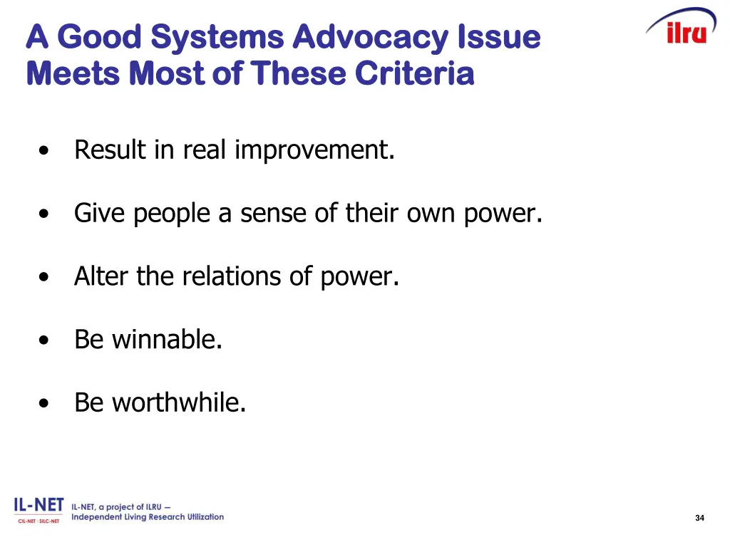 a good systems advocacy issue a good systems