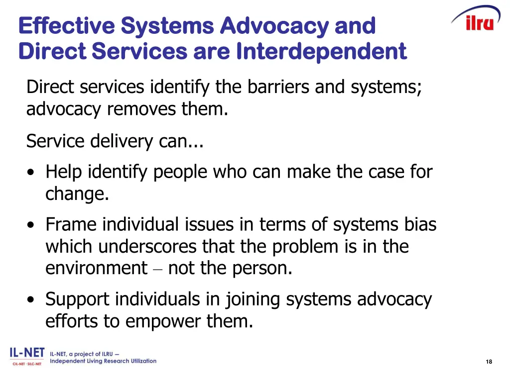 effective systems advocacy and effective systems