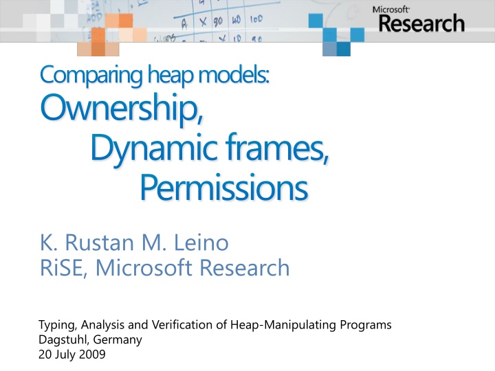 comparing heap models ownership dynamic frames