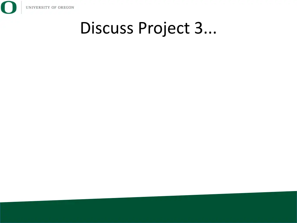 discuss project 3