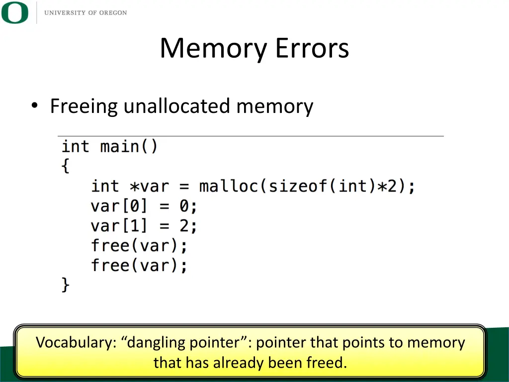 memory errors 2