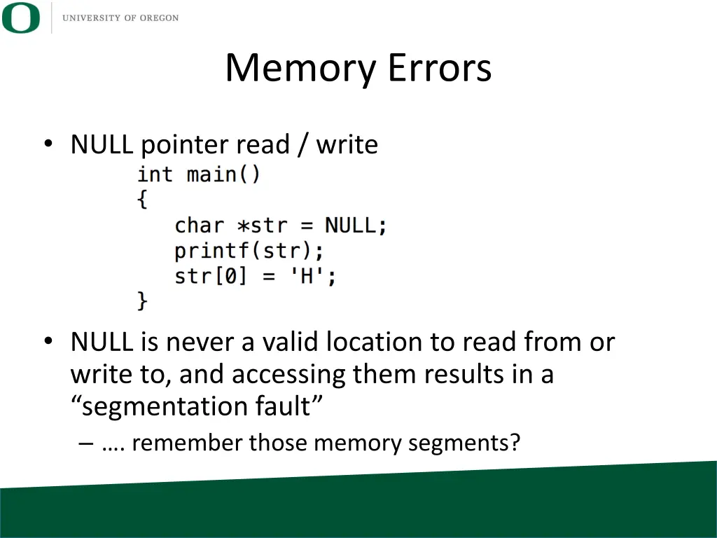 memory errors 4