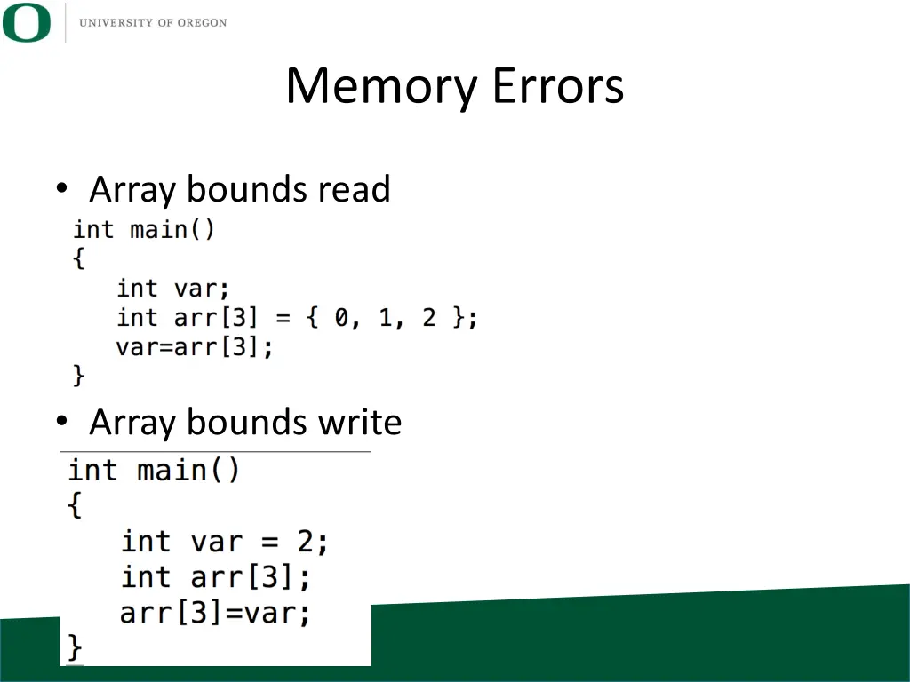 memory errors