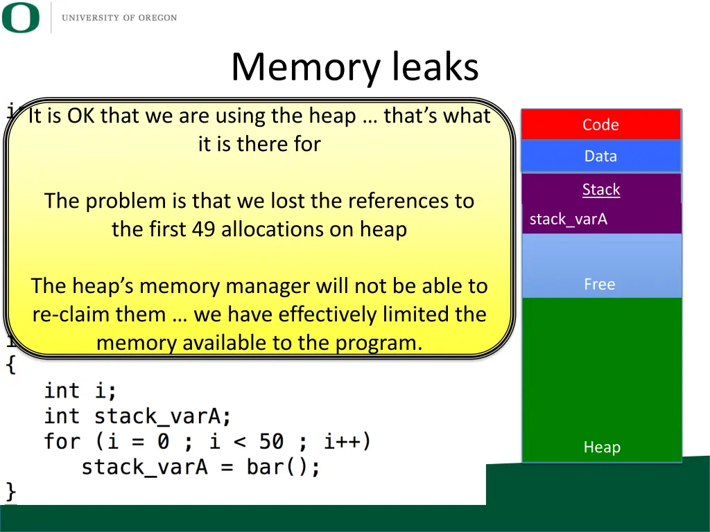 memory leaks