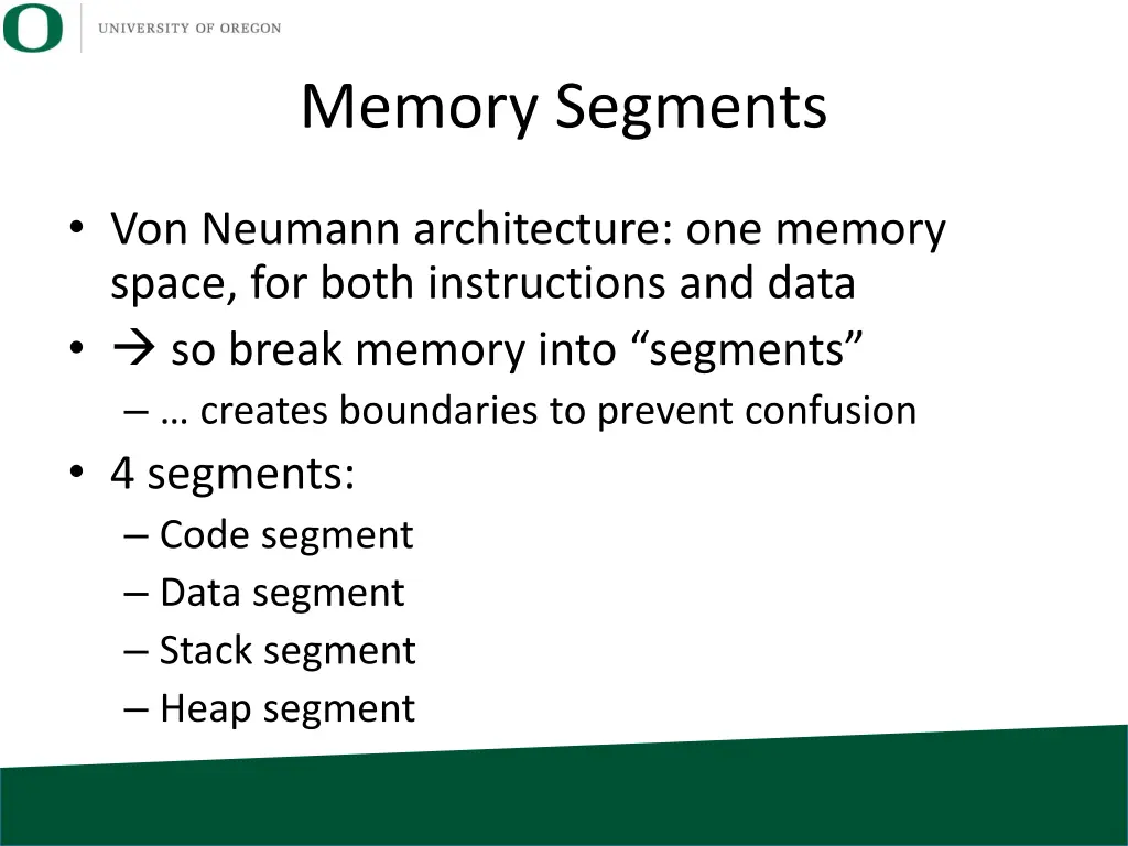 memory segments