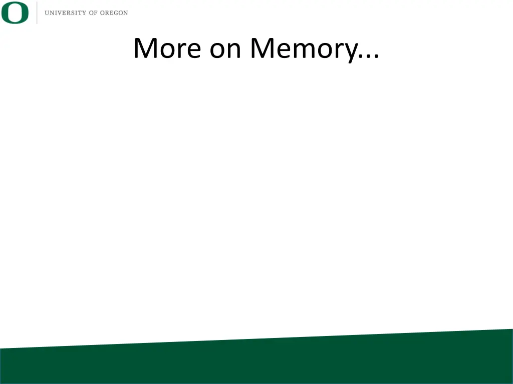 more on memory