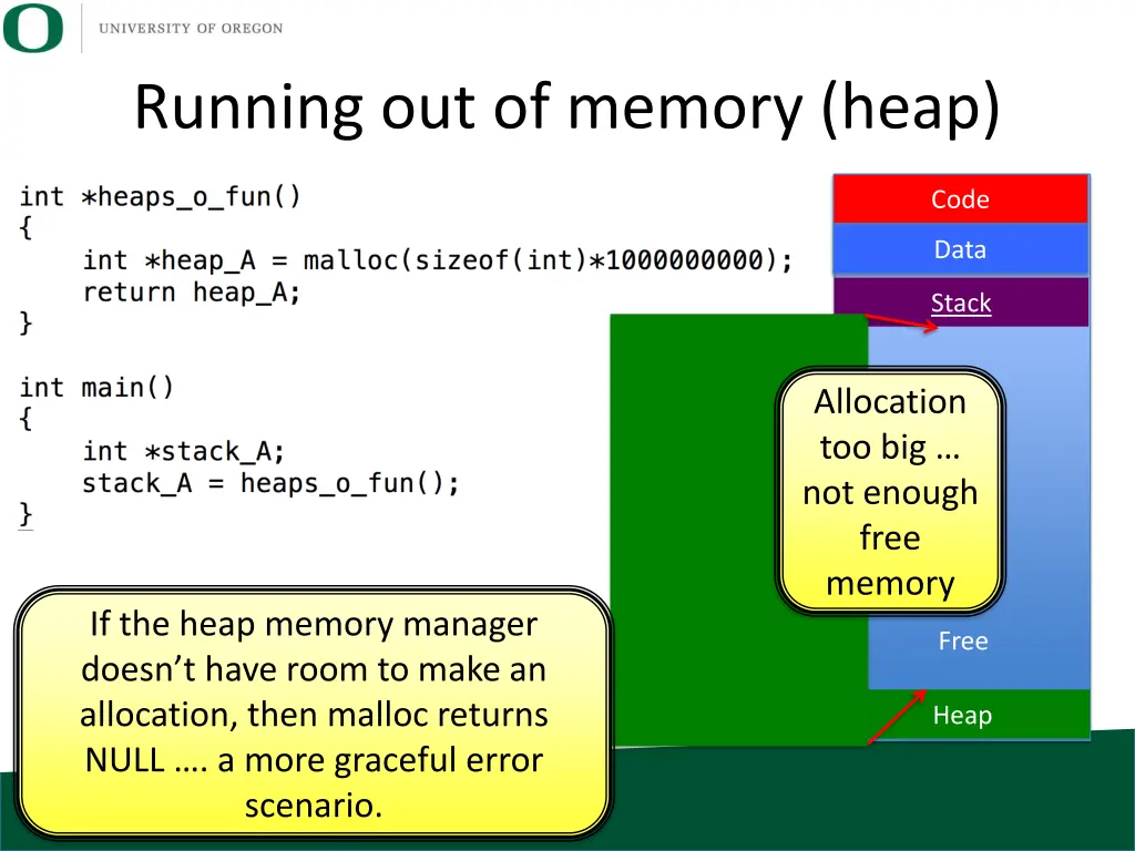 running out of memory heap