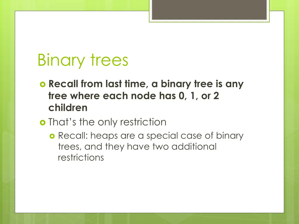 binary trees