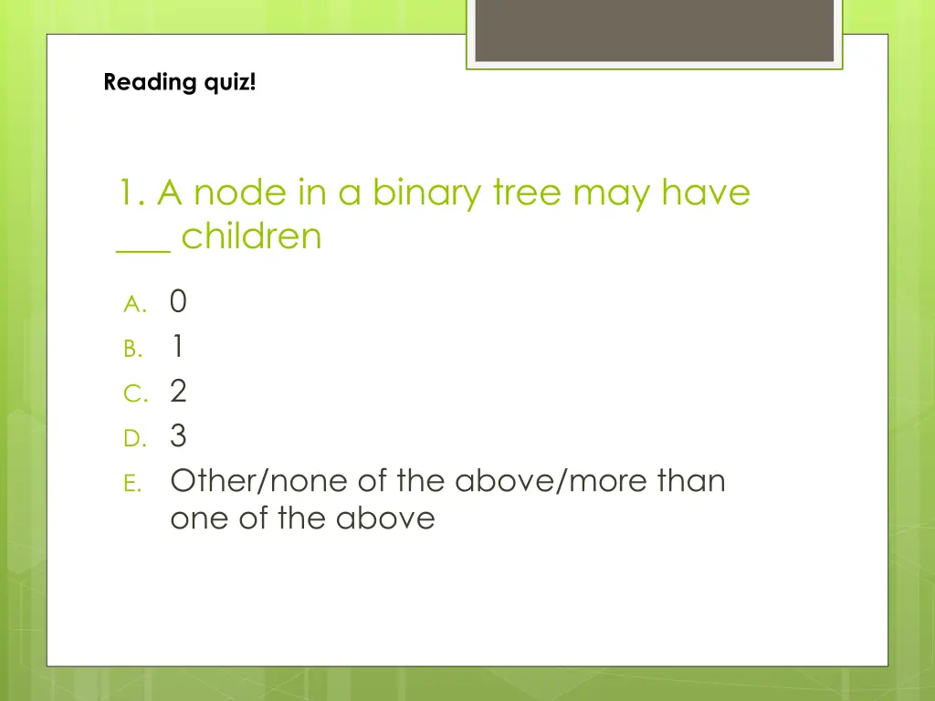 reading quiz 1