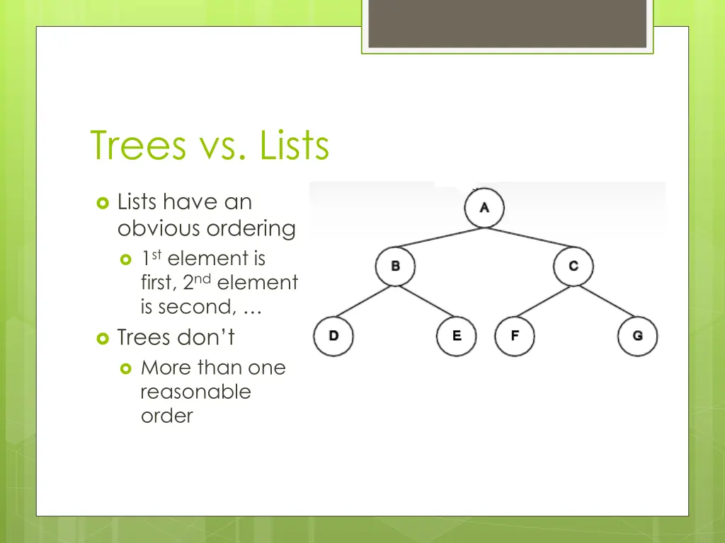 trees vs lists