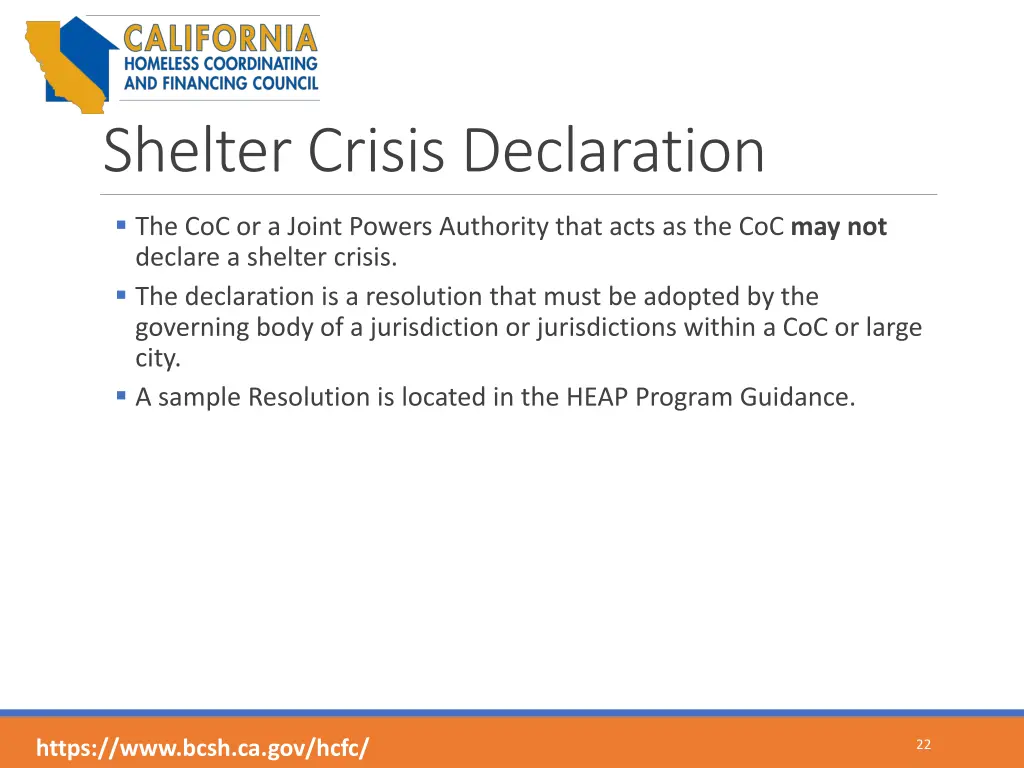 shelter crisis declaration