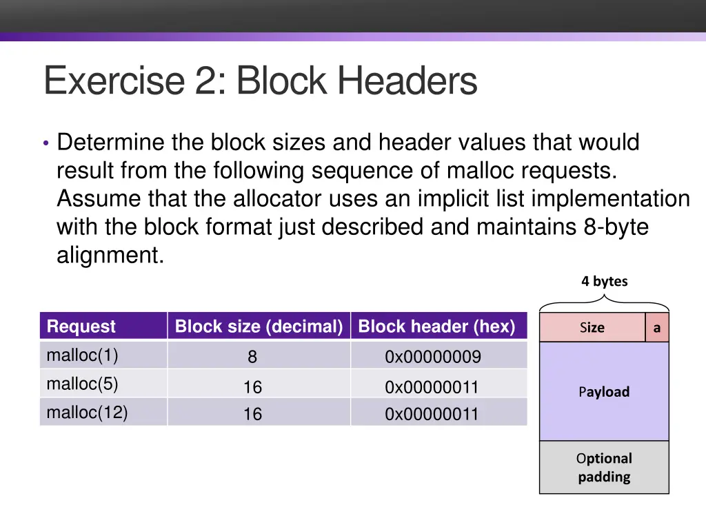 exercise 2 block headers