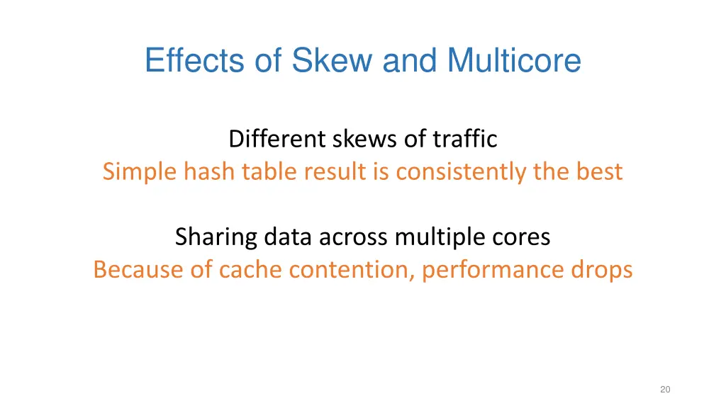 effects of skew and multicore