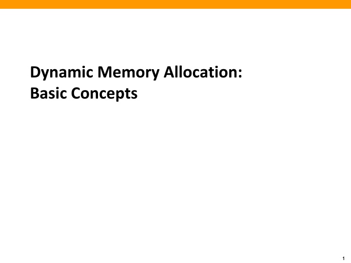 dynamic memory allocation basic concepts