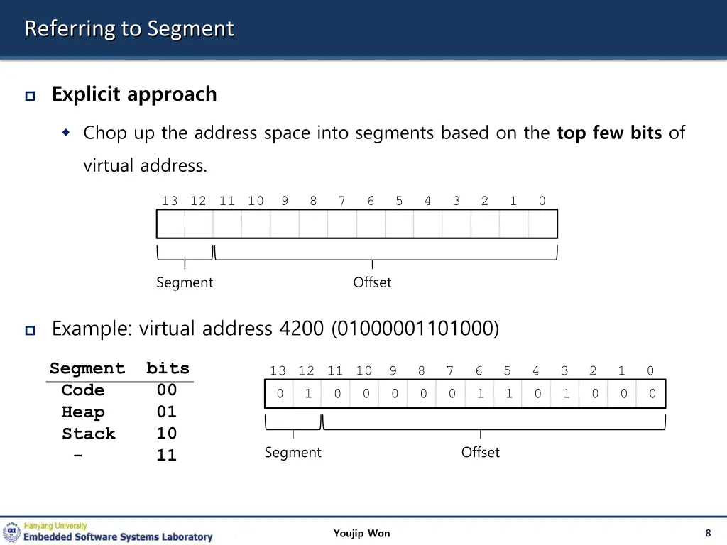 referring to segment