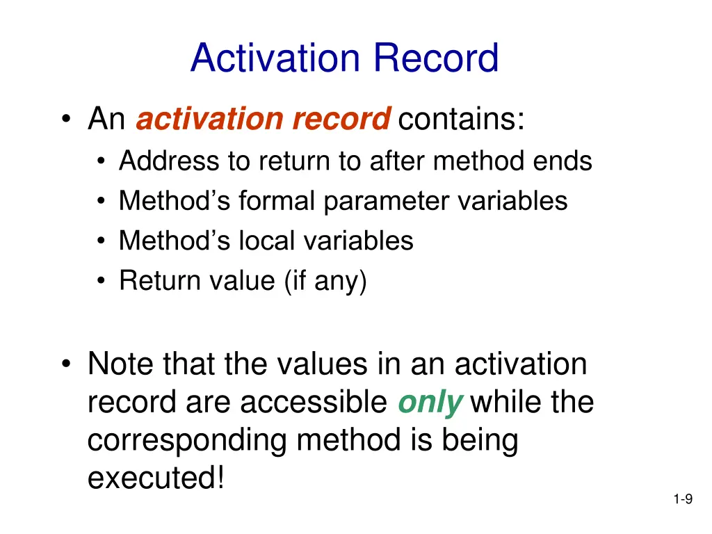 activation record