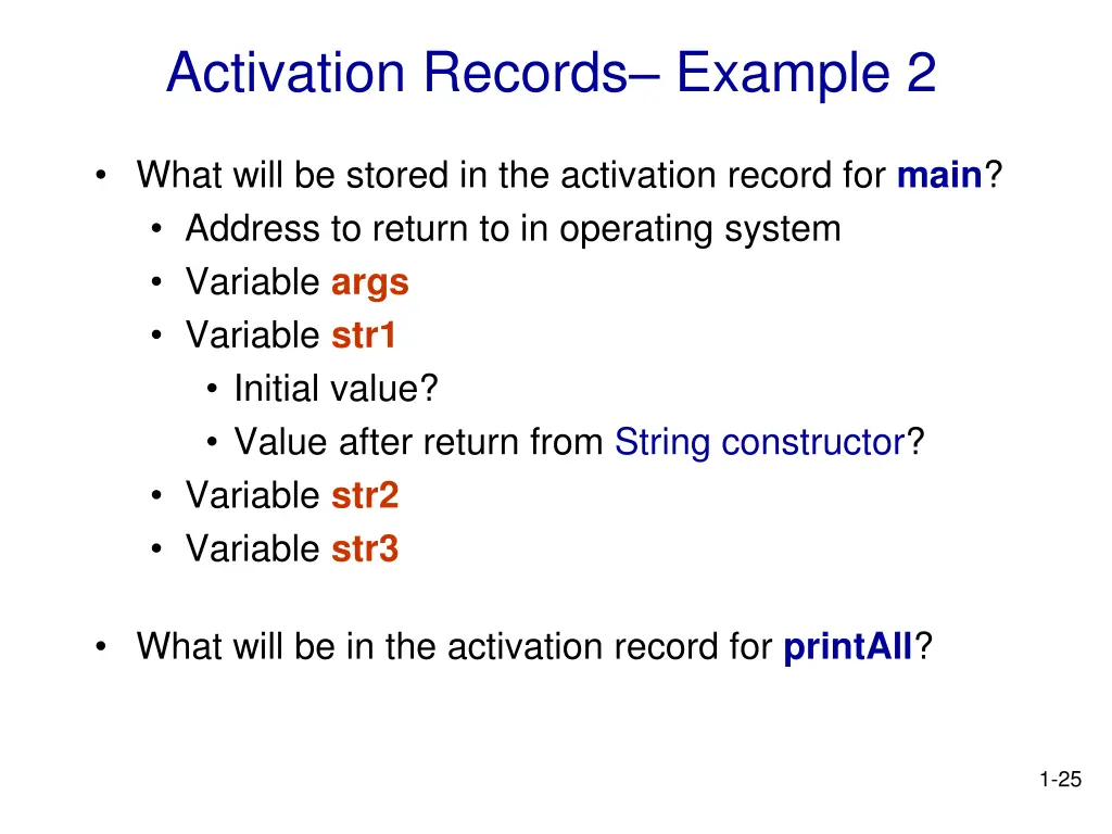 activation records example 2 1