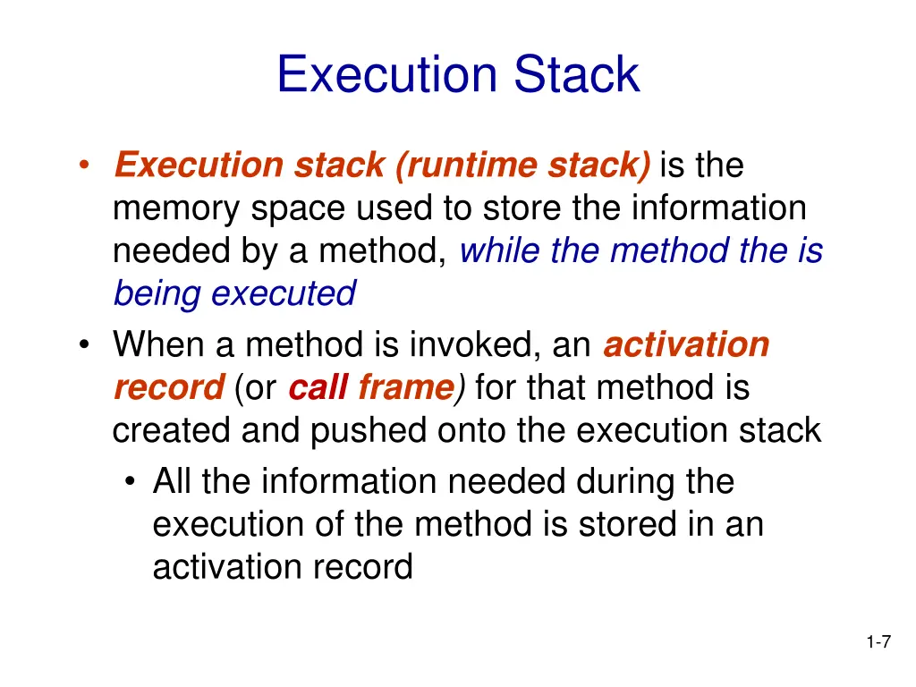 execution stack