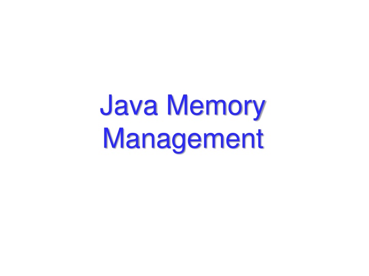 java memory management