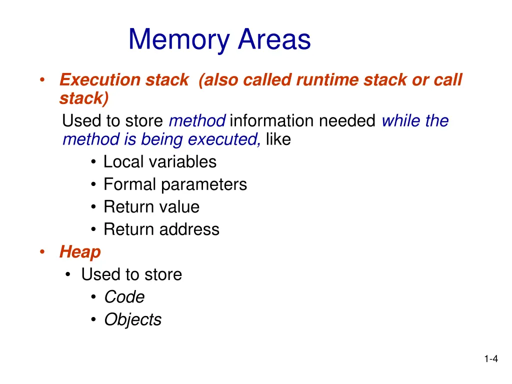 memory areas