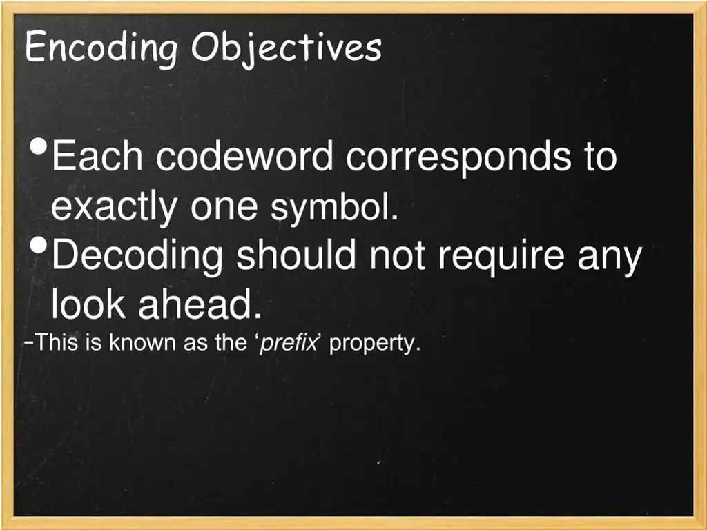 encoding objectives