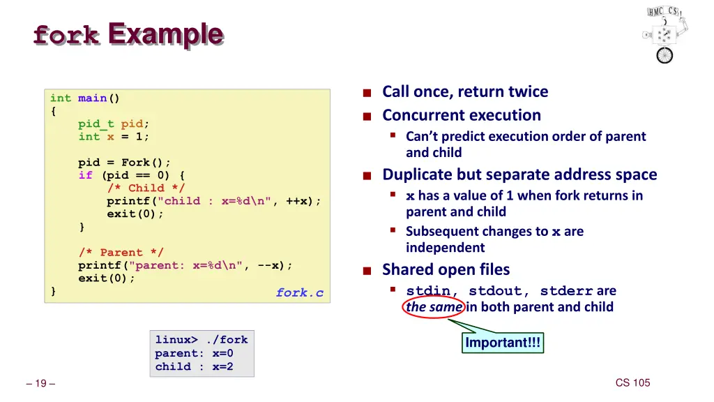 fork example