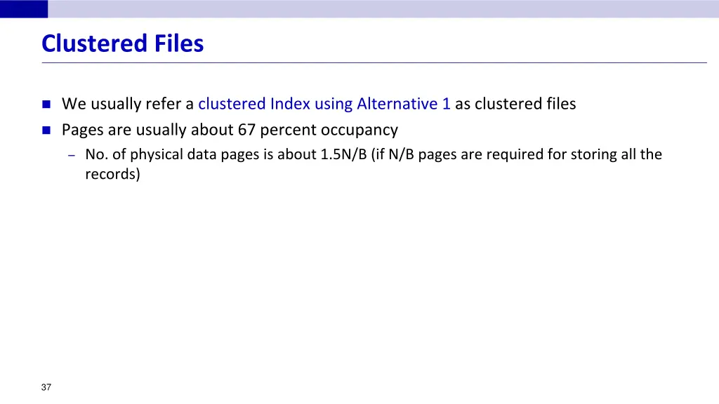 clustered files