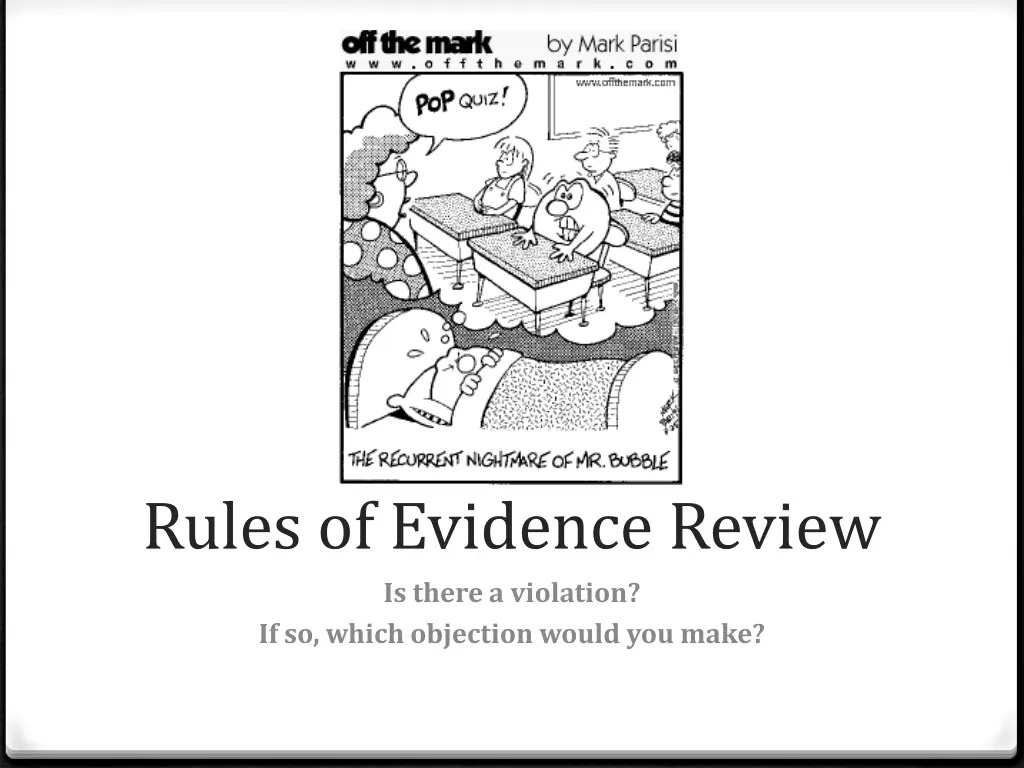 rules of evidence review is there a violation