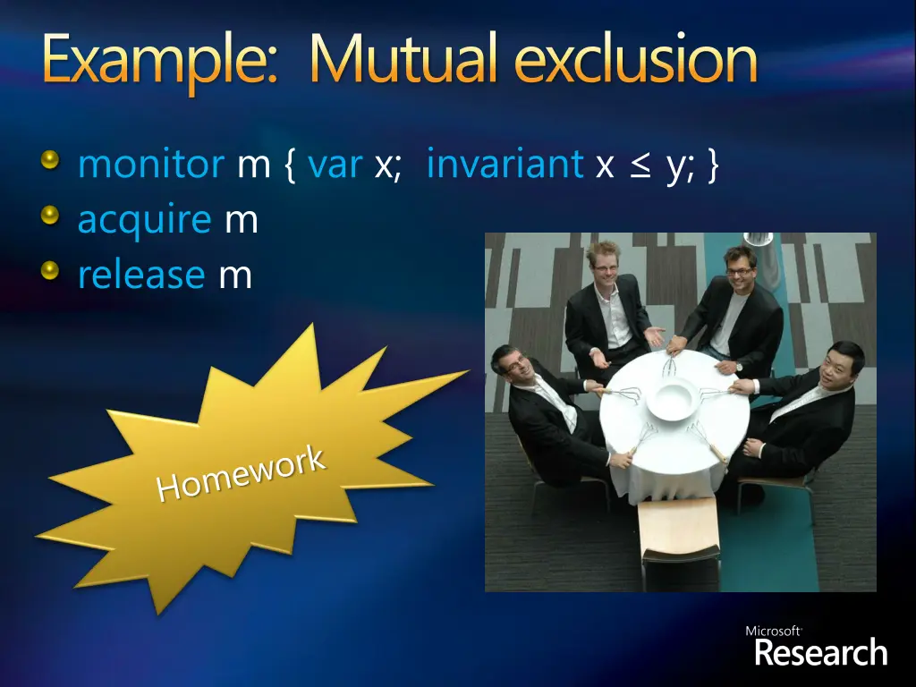 example mutual exclusion