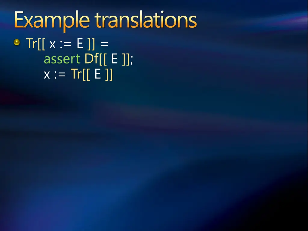 example translations tr x e assert df e x tr e