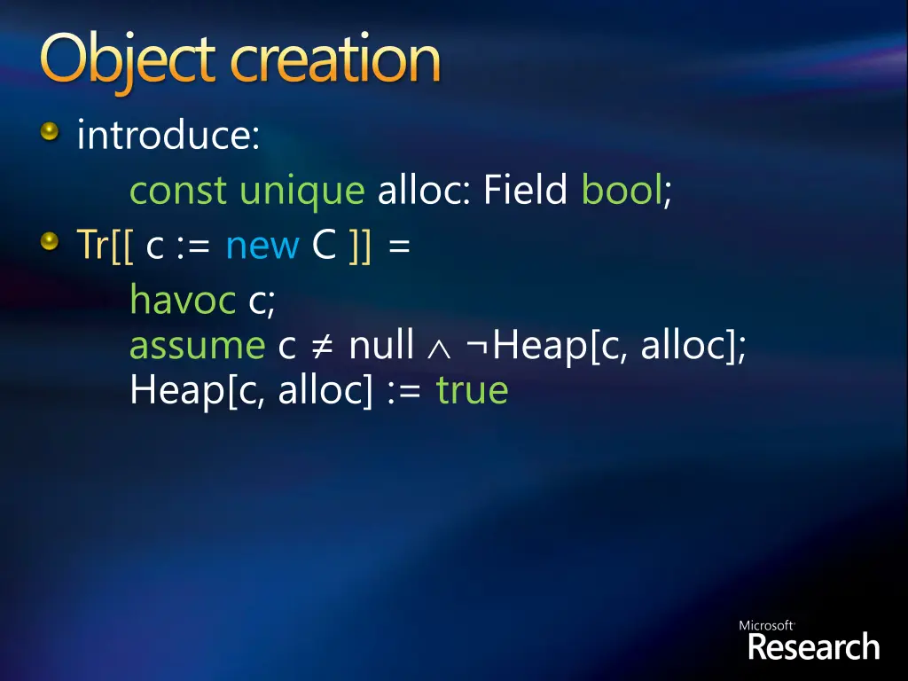 object creation introduce const unique alloc