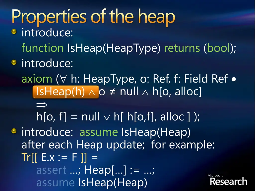 properties of the heap introduce function isheap