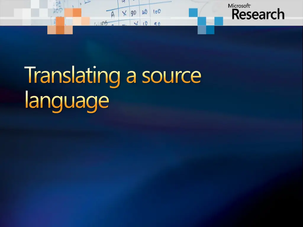 translating a source language