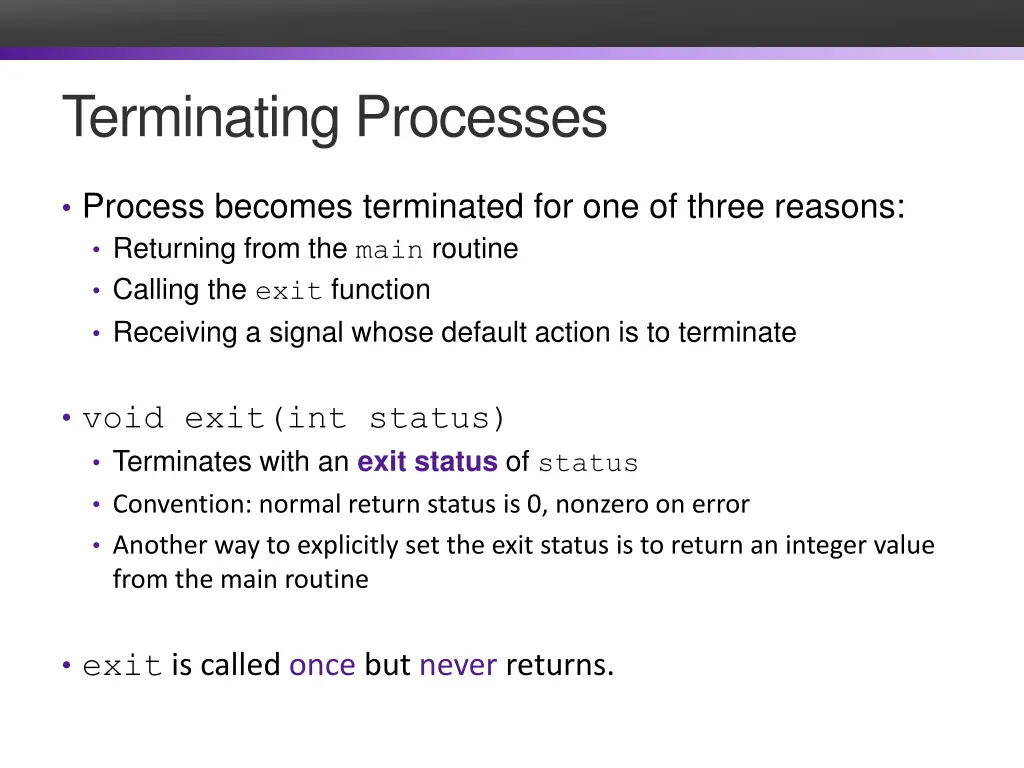 terminating processes