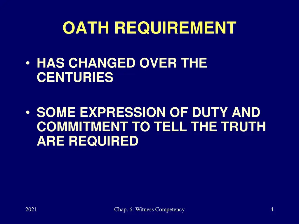 oath requirement