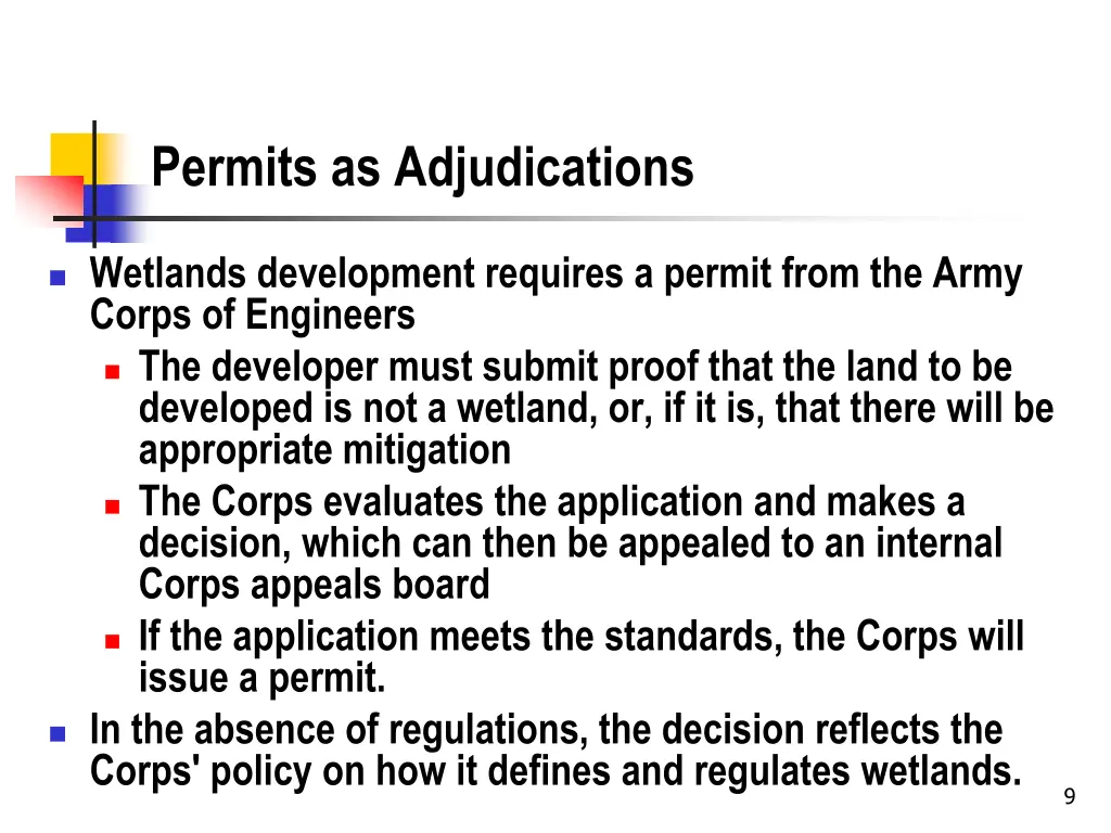 permits as adjudications