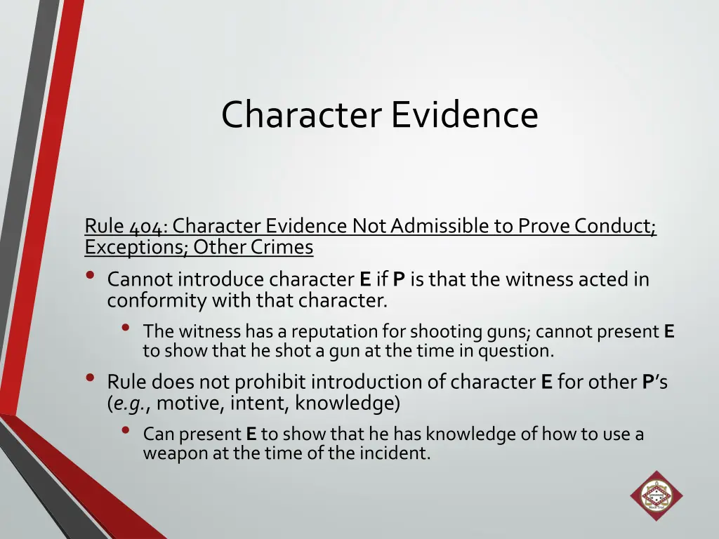 character evidence 1