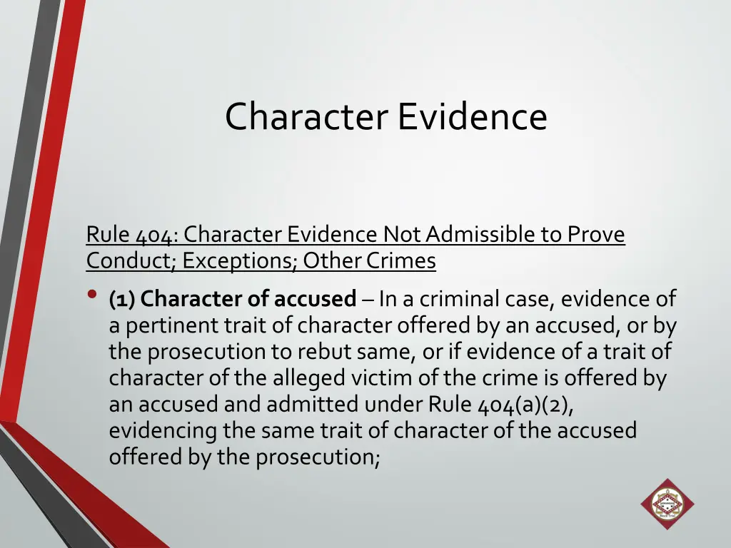 character evidence 2