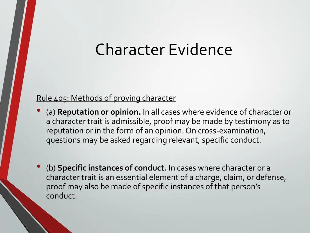 character evidence 7