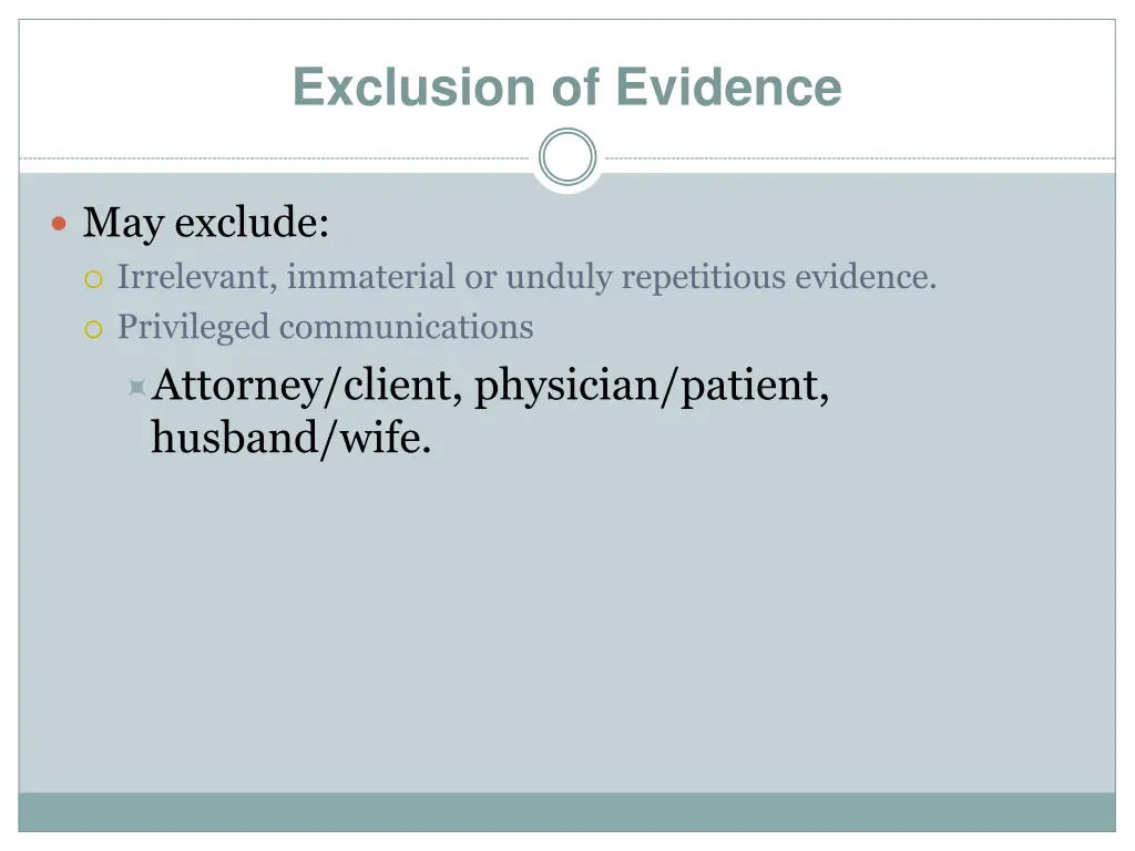 exclusion of evidence